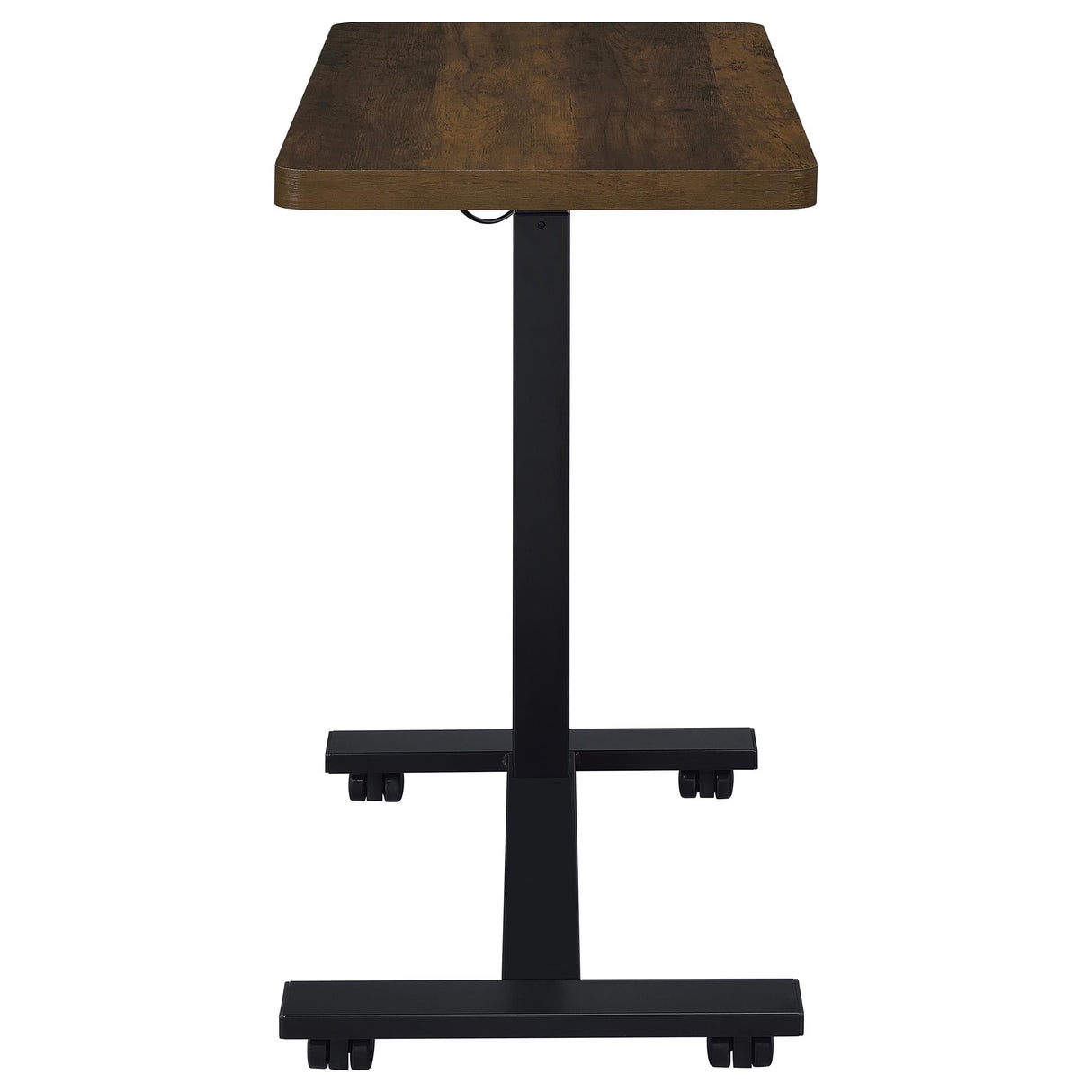 Westpark Dark Pine Pneumatic Adjustable C-Shape Side Table with Casters by Coaster at Eve Furniture