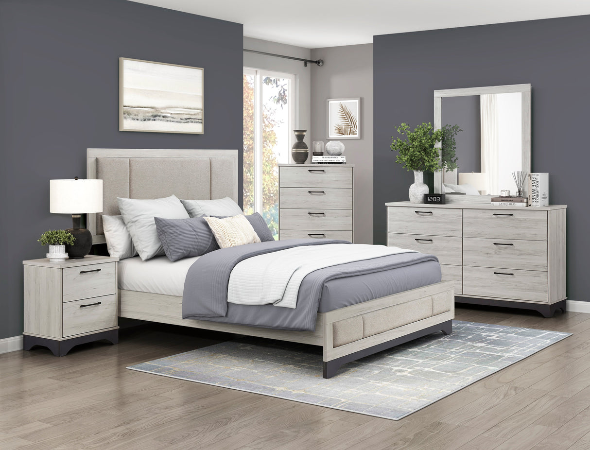 Westport White Oak & Gray California King Platform Bed by Homelegance at Eve Furniture