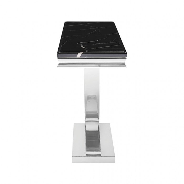 Wettingen Black/Chrome Sofa Table by Furniture of America at Eve Furniture