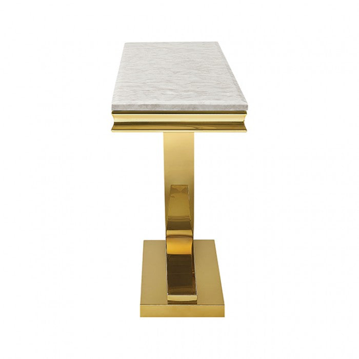 Wettingen Gold/Beige Sofa Table by Furniture of America at Eve Furniture
