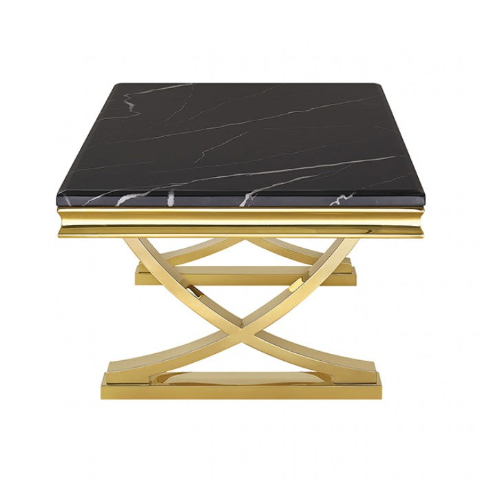 Wettingen Gold/Black Coffee Table by Furniture of America at Eve Furniture
