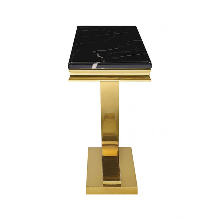 Wettingen Gold/Black Sofa Table by Furniture of America at Eve Furniture