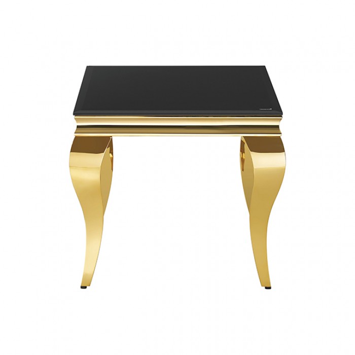 Wetzikon Gold/Black End Table by Furniture of America at Eve Furniture