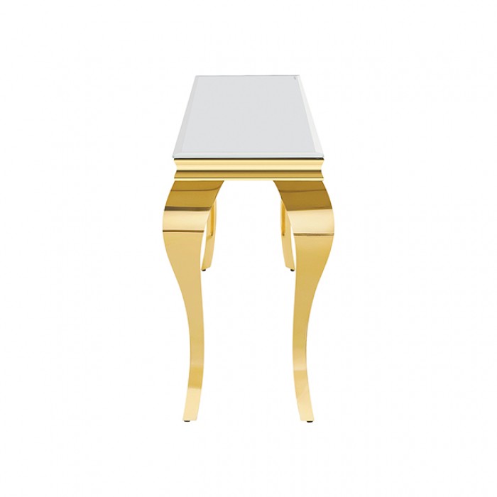 Wetzikon Gold/White Sofa Table by Furniture of America at Eve Furniture