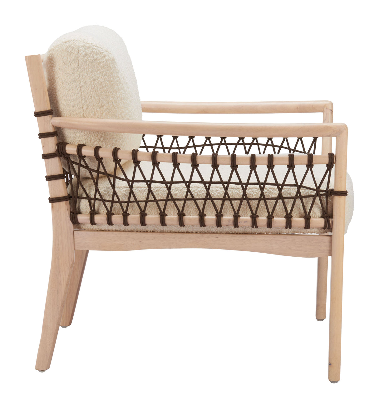 Wezly Ivory Accent Chair by Zuomod at Eve Furniture