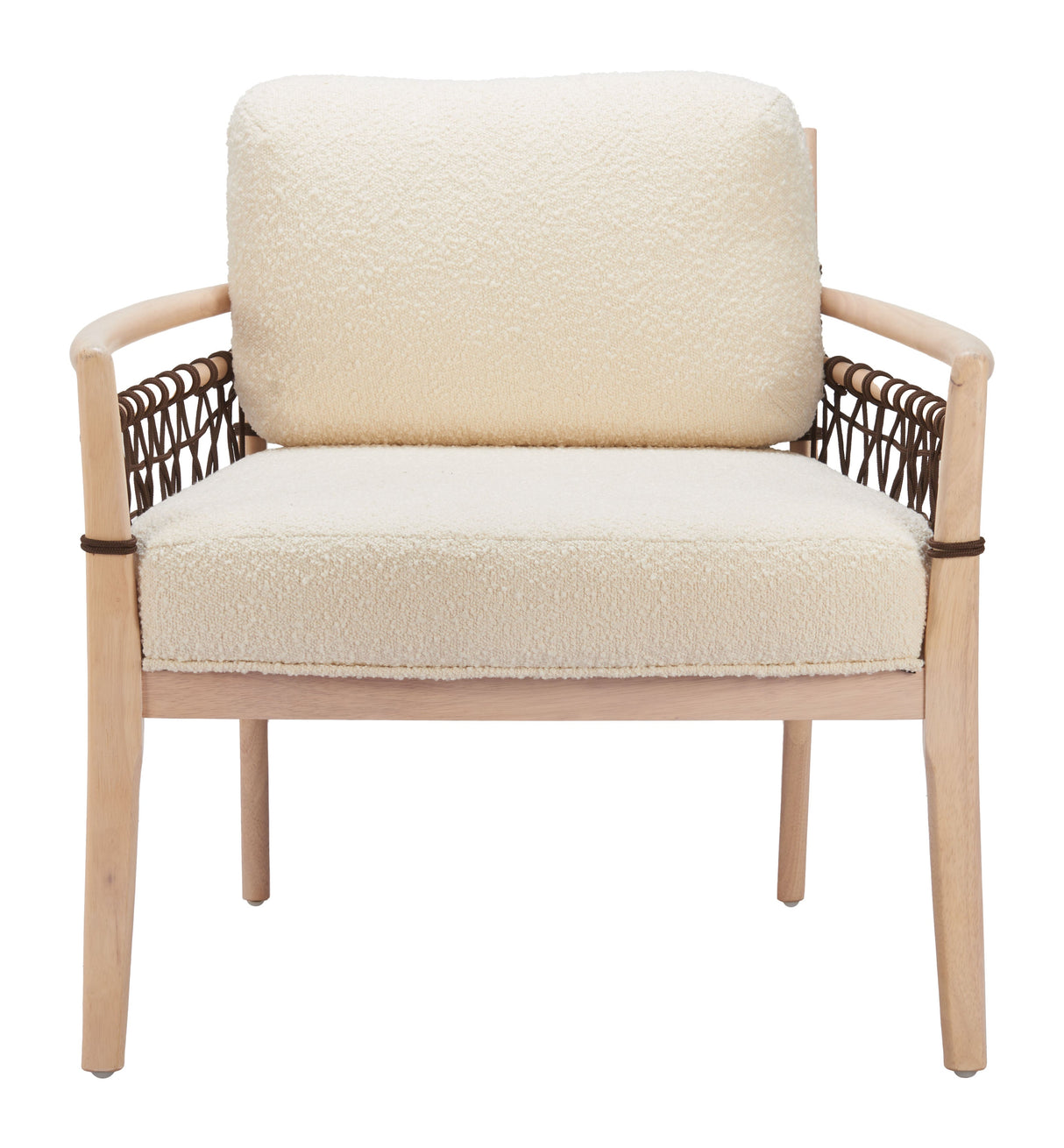 Wezly Ivory Accent Chair by Zuomod at Eve Furniture