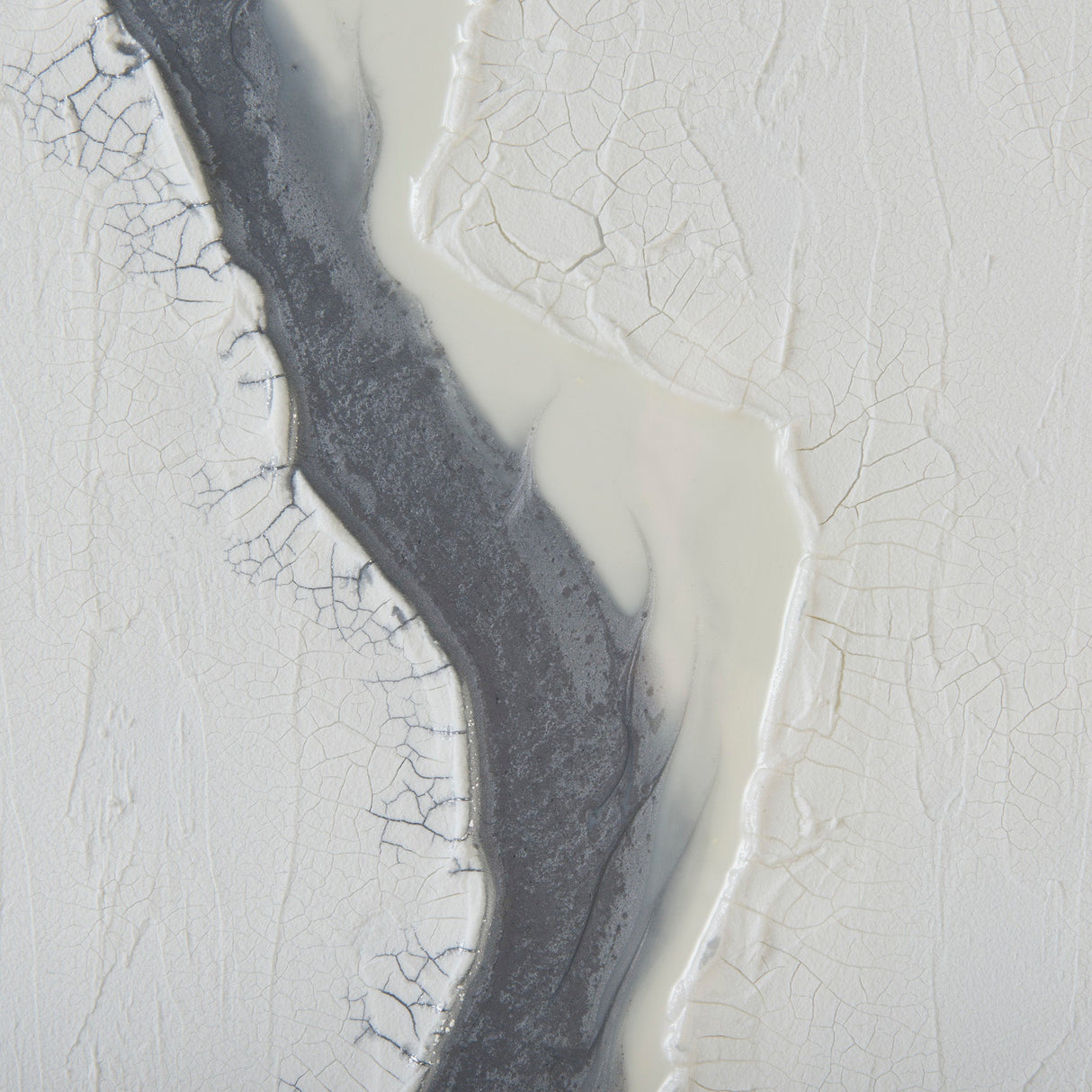 White and Silver River by Studio M a Framed Art Print Matted under Glass by Mercana at Eve Furniture