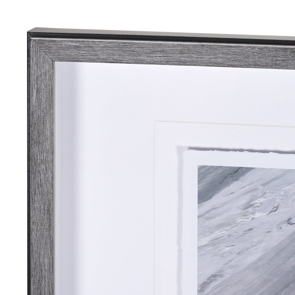 White Horse Portrait by Mercana Studio Hand Embellished Textured Framed Art Print Matted under Glass by Mercana at Eve Furniture