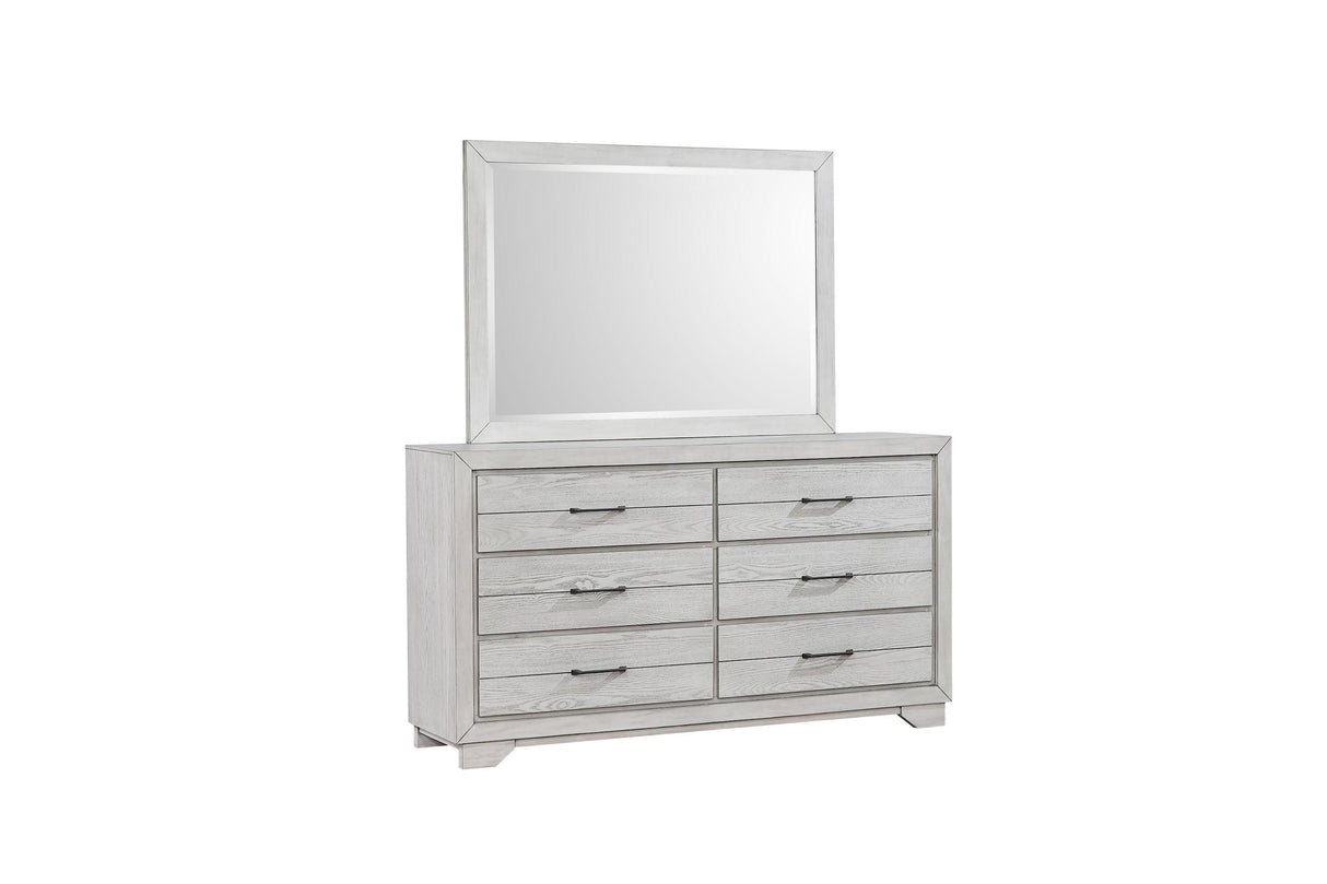 White Sands Chalk Bedroom Mirror (Mirror Only) by Crown Mark at Eve Furniture
