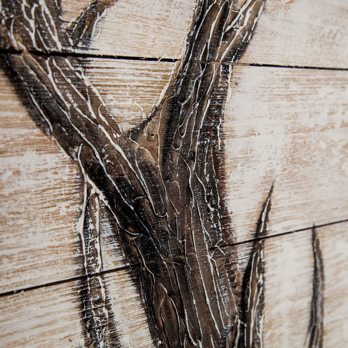 White Tail II Deer Original Hand Painted on Wood Oil Painting by Mercana at Eve Furniture