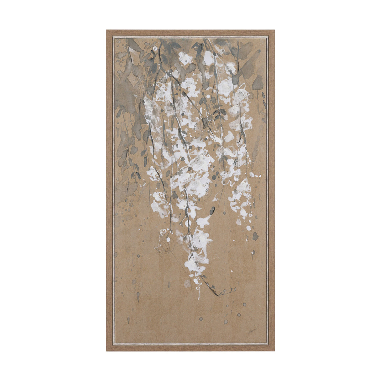White Wisteria I by Mercana Studio Hand-Embellished Textured Framed Canvas Artwork by Mercana at Eve Furniture