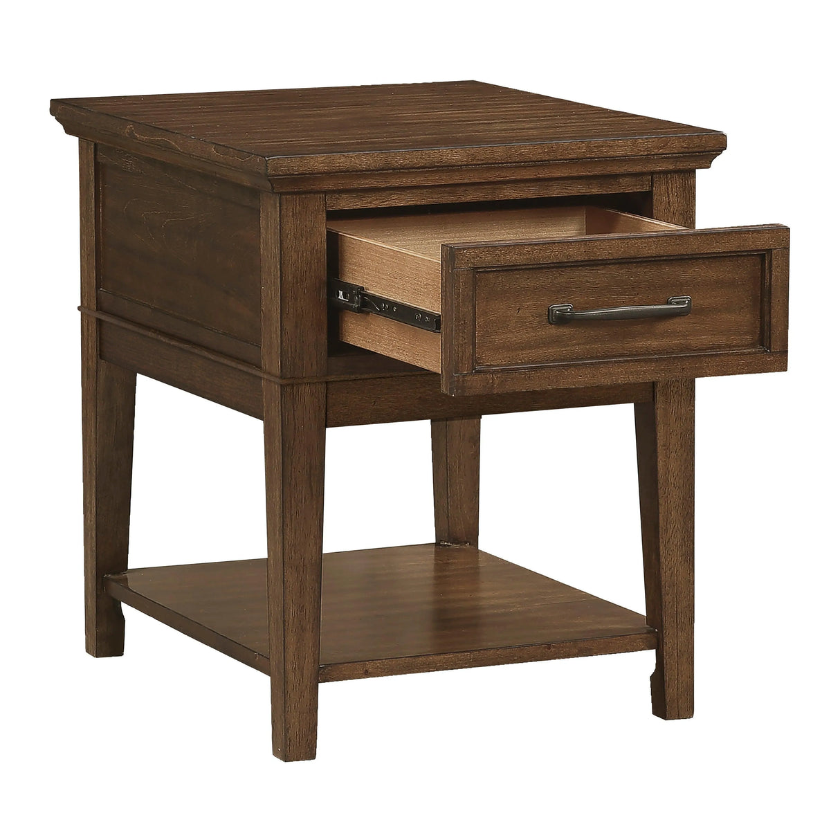 Whitley Walnut End Table by Homelegance at Eve Furniture