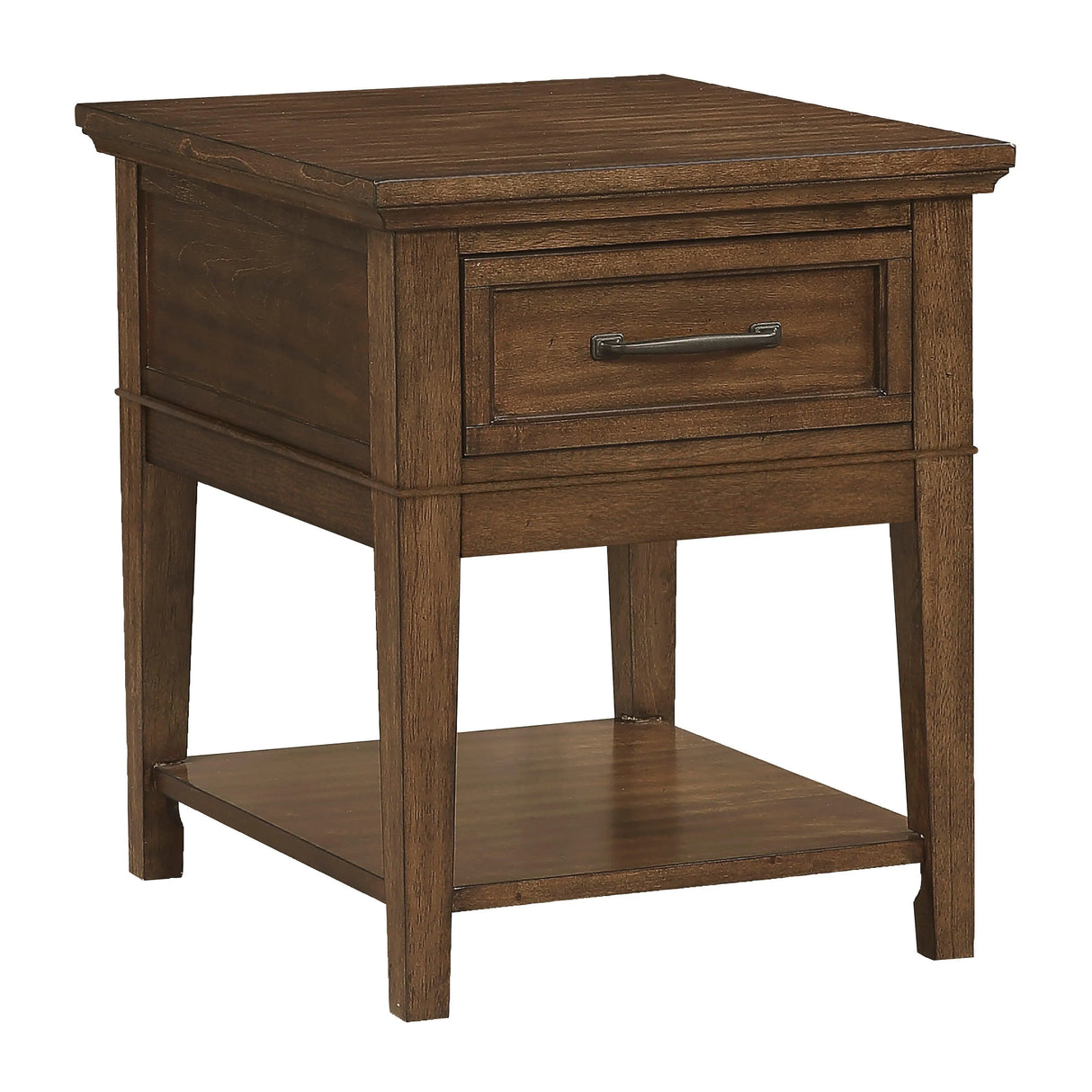 Whitley Walnut End Table by Homelegance at Eve Furniture