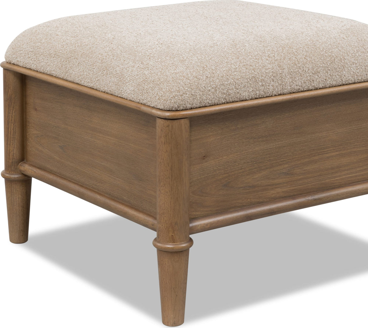 Whitmore Claystone Storage Ottoman by Modus Furniture at Eve Furniture