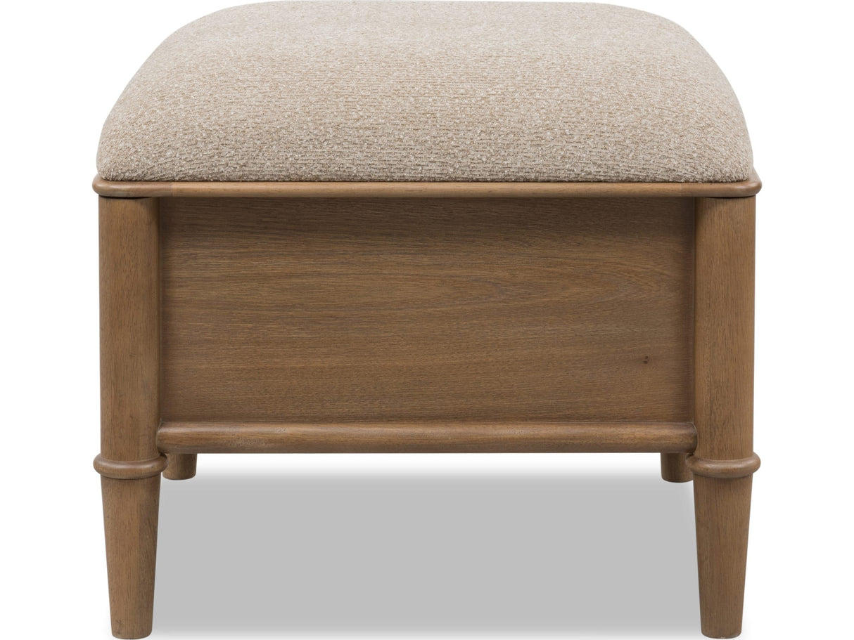 Whitmore Claystone Storage Ottoman by Modus Furniture at Eve Furniture