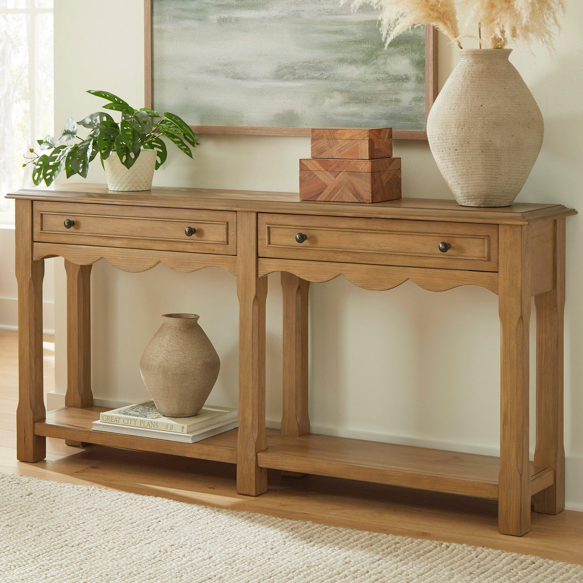 Whitmund Light Brown Console Sofa Table by Ashley at Eve Furniture