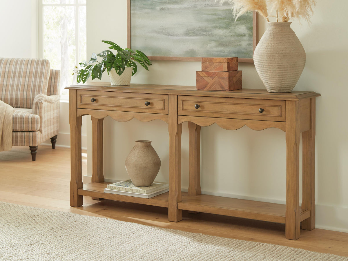 Whitmund Light Brown Console Sofa Table by Ashley at Eve Furniture