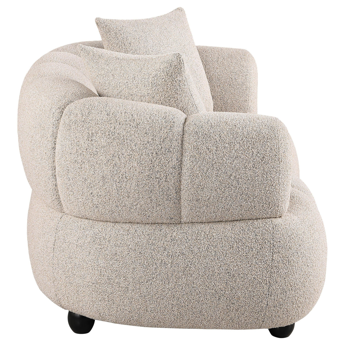 Whitney Pebble Channel Tufted Boucle Upholstered Living Room Set by Coaster at Eve Furniture