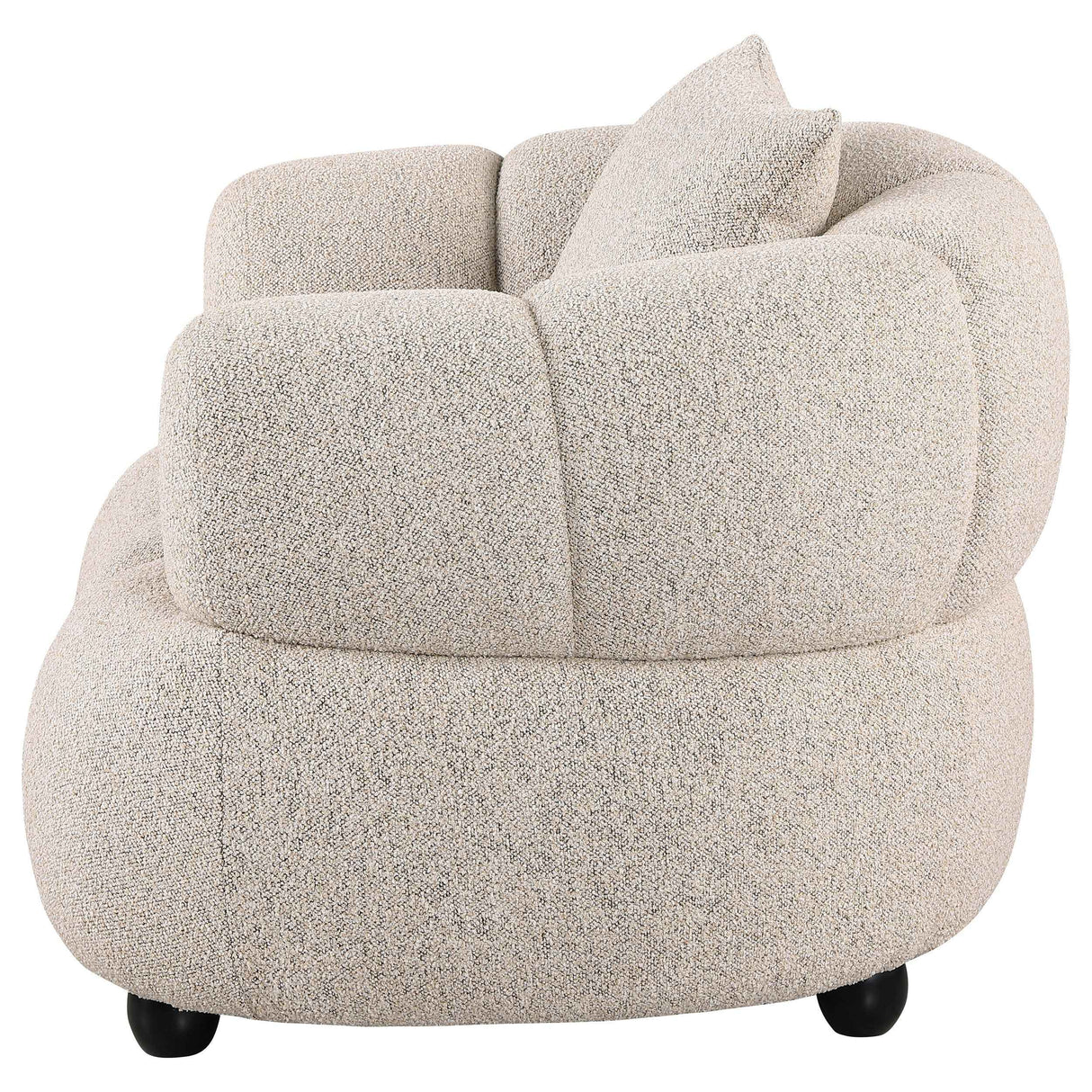 Whitney Pebble Contemporary Channel Tufted Woven Fabric Upholstered Accent Chair by Coaster at Eve Furniture