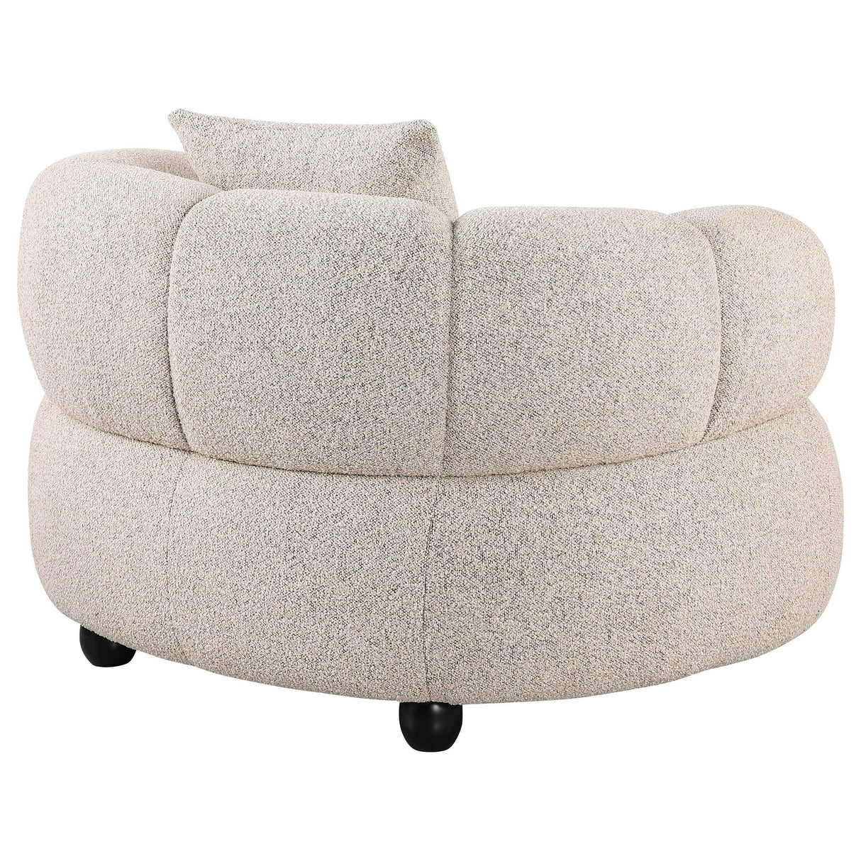Whitney Pebble Contemporary Channel Tufted Woven Fabric Upholstered Accent Chair by Coaster at Eve Furniture