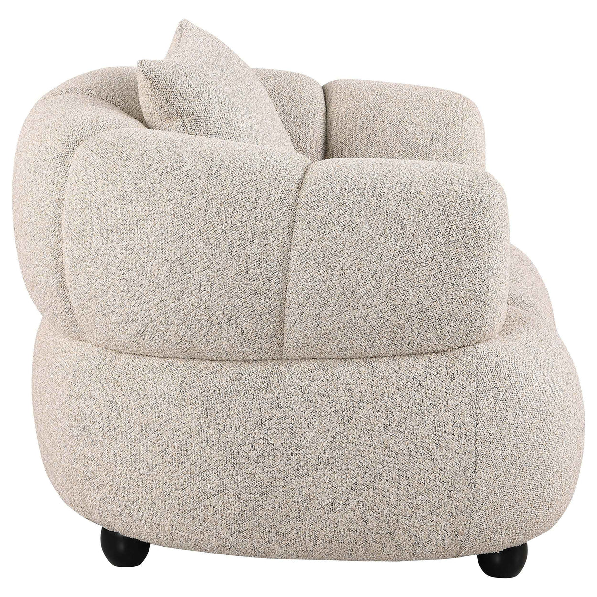 Whitney Pebble Contemporary Channel Tufted Woven Fabric Upholstered Accent Chair by Coaster at Eve Furniture