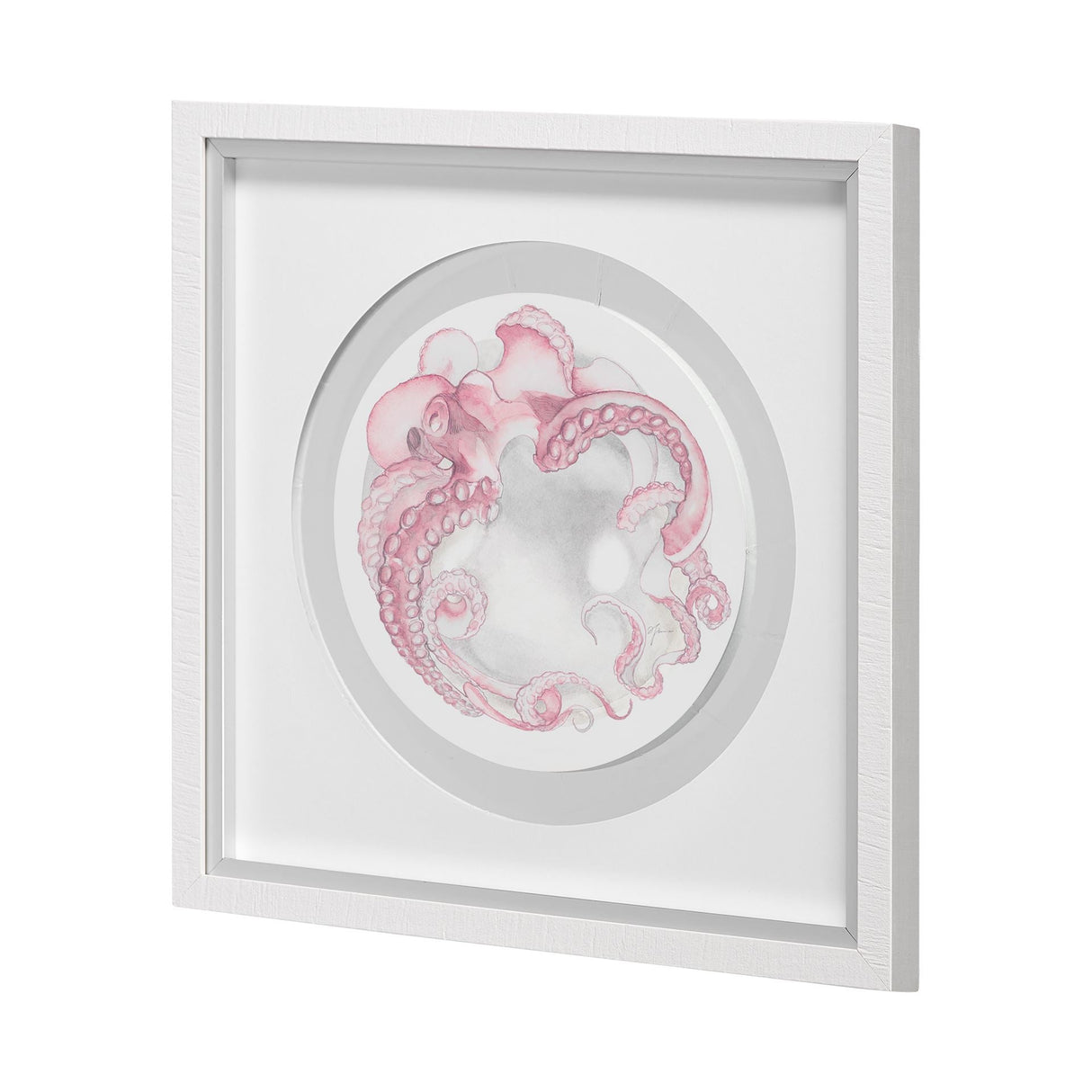 Who Stole My Precious I Pink by Fiona H Hand Embellished Textured Framed Print Matted under Glass by Mercana at Eve Furniture