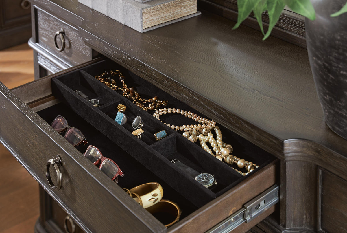 Wickenger Dark Brown Dresser by Ashley at Eve Furniture
