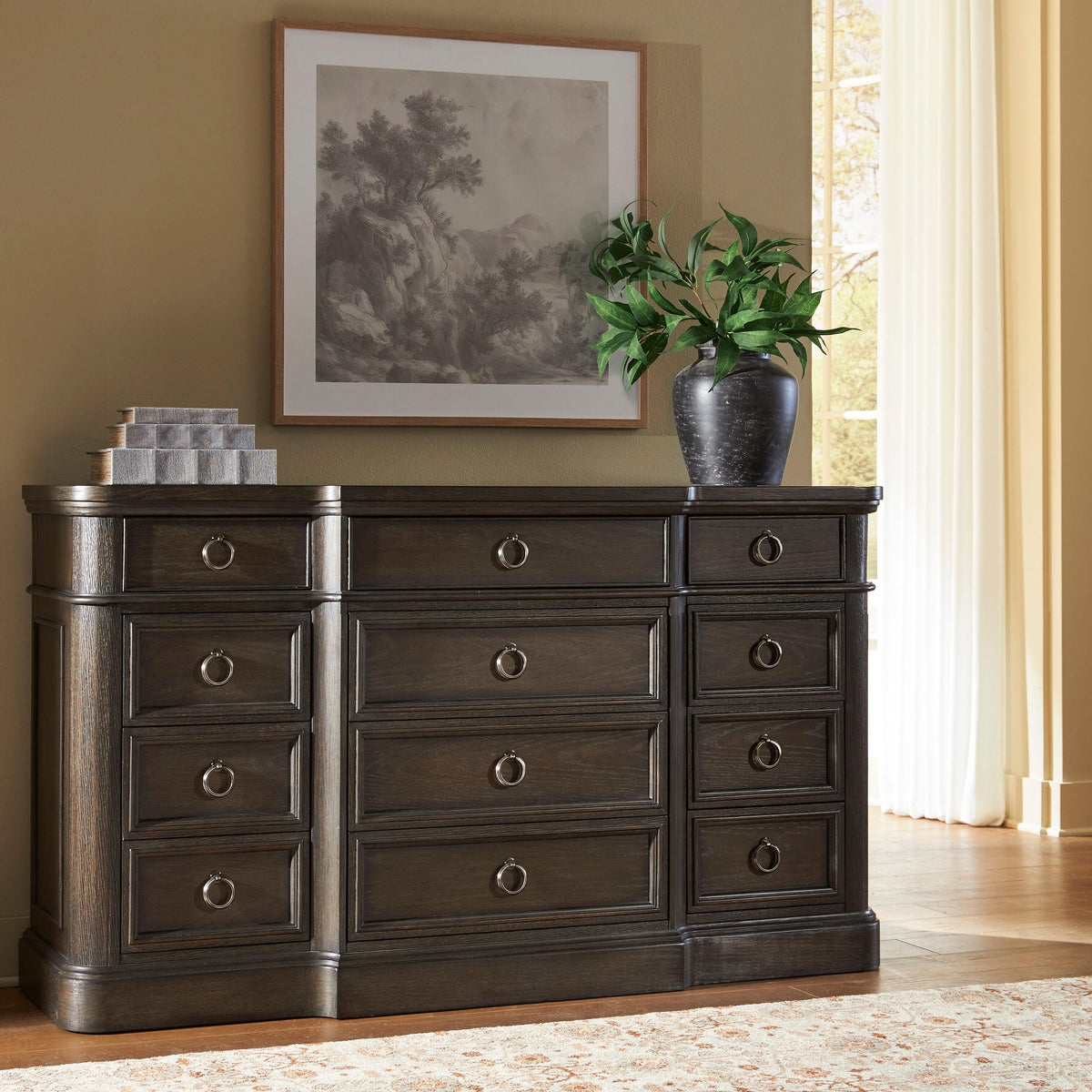 Wickenger Dark Brown Dresser by Ashley at Eve Furniture