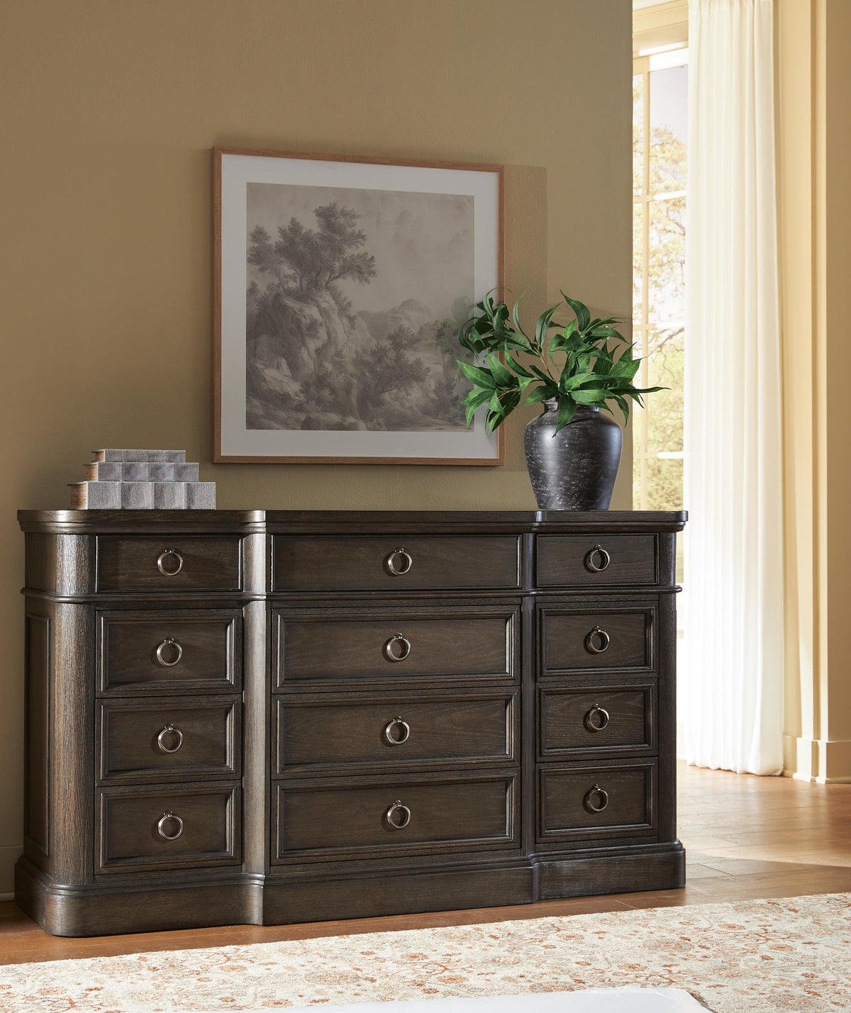 Wickenger Dark Brown Dresser by Ashley at Eve Furniture