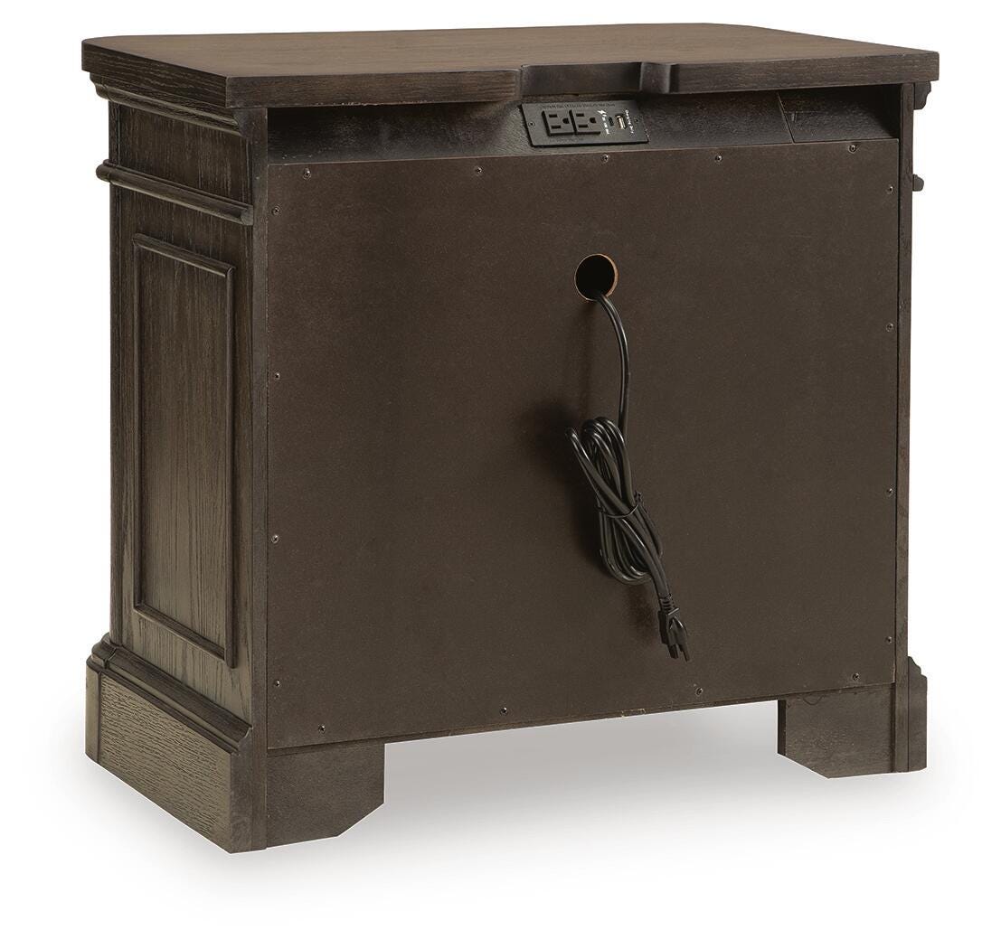 Wickenger Dark Brown Nightstand by Ashley at Eve Furniture