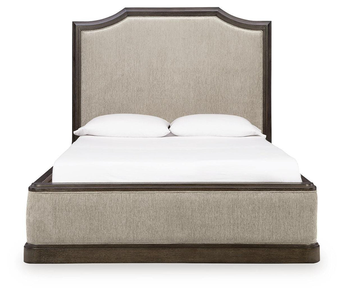 Wickenger Dark Brown Queen Upholstered Panel Bed by Ashley at Eve Furniture