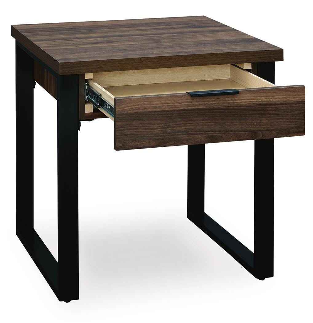 Wickman Falls Dark Brown End Table by Ashley at Eve Furniture