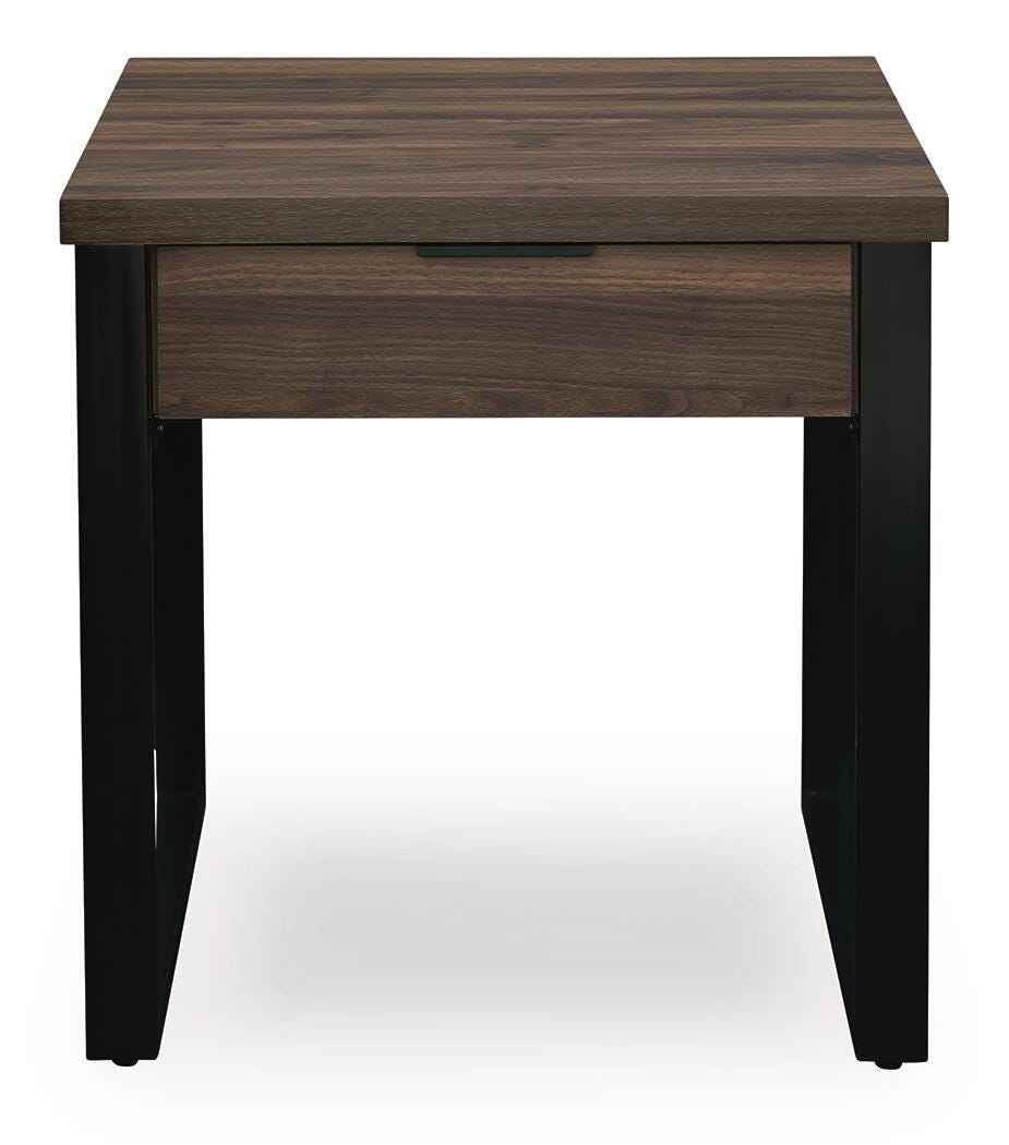 Wickman Falls Dark Brown End Table by Ashley at Eve Furniture