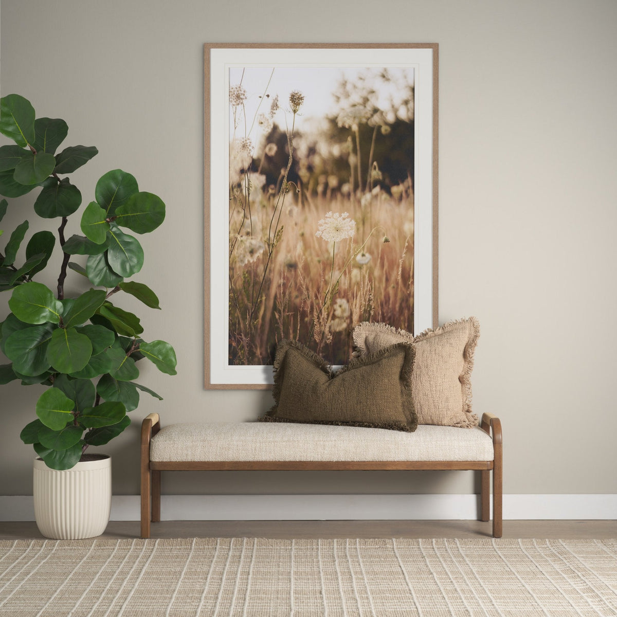 Wild Carrot Flowers by Zaira Zarotti Textured Framed Photo Print Matted under Glass by Mercana at Eve Furniture