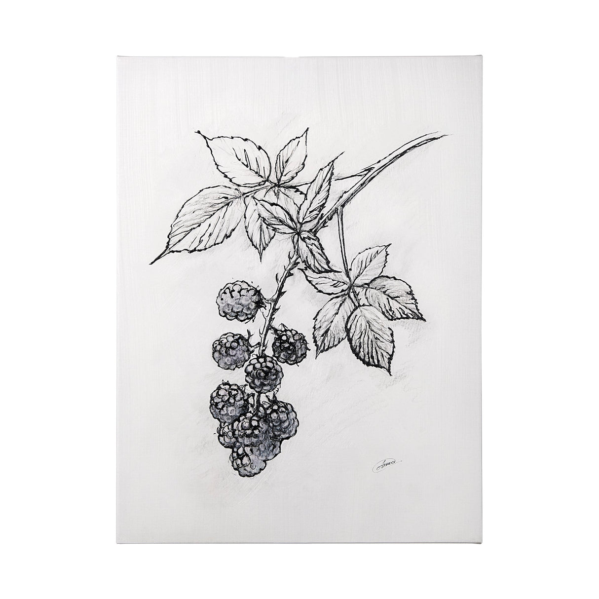 Wildberry Collection Blackberry by Ariana a Hand Embellished Textured Canvas by Mercana at Eve Furniture