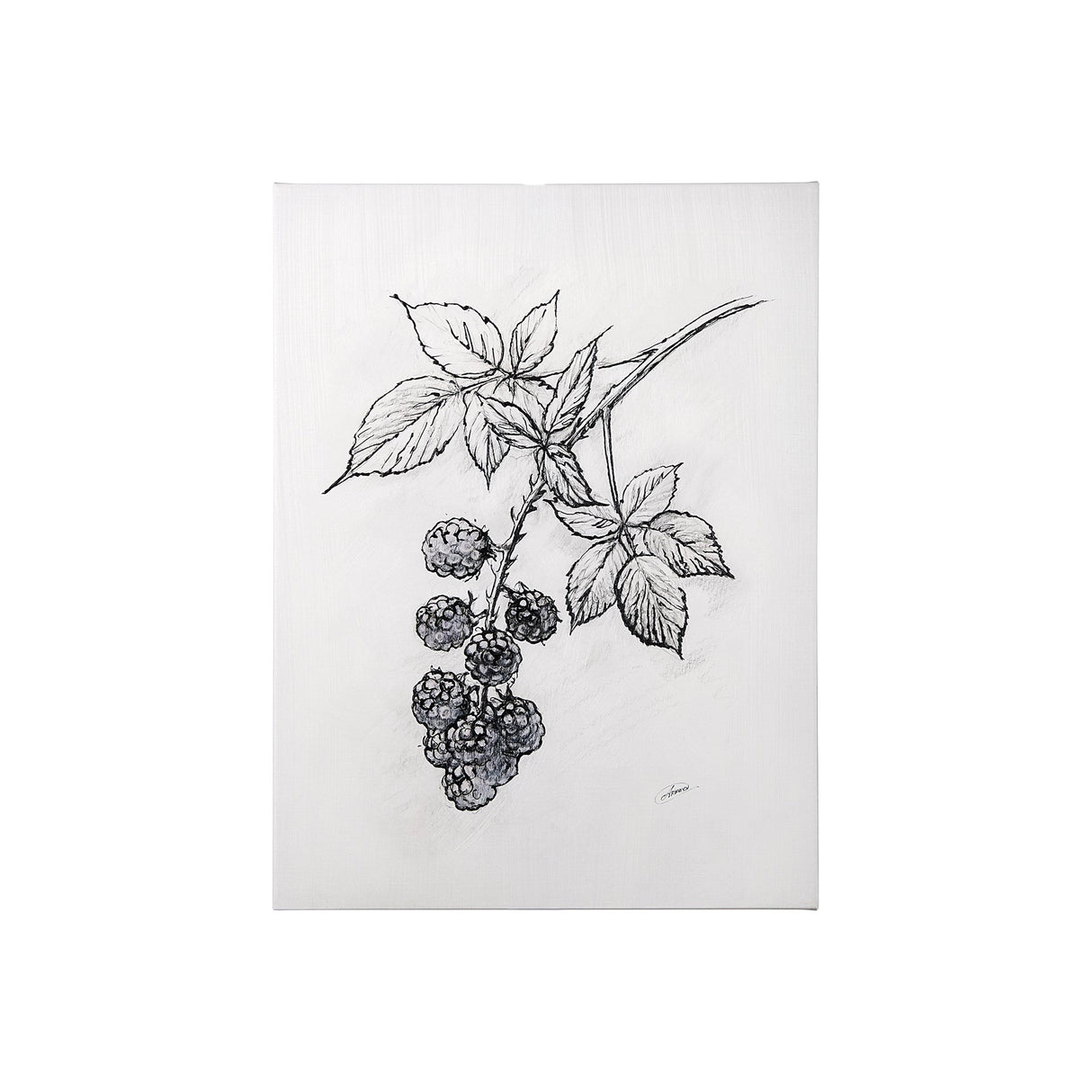 Wildberry Collection Blackberry by Ariana a Hand Embellished Textured Canvas by Mercana at Eve Furniture