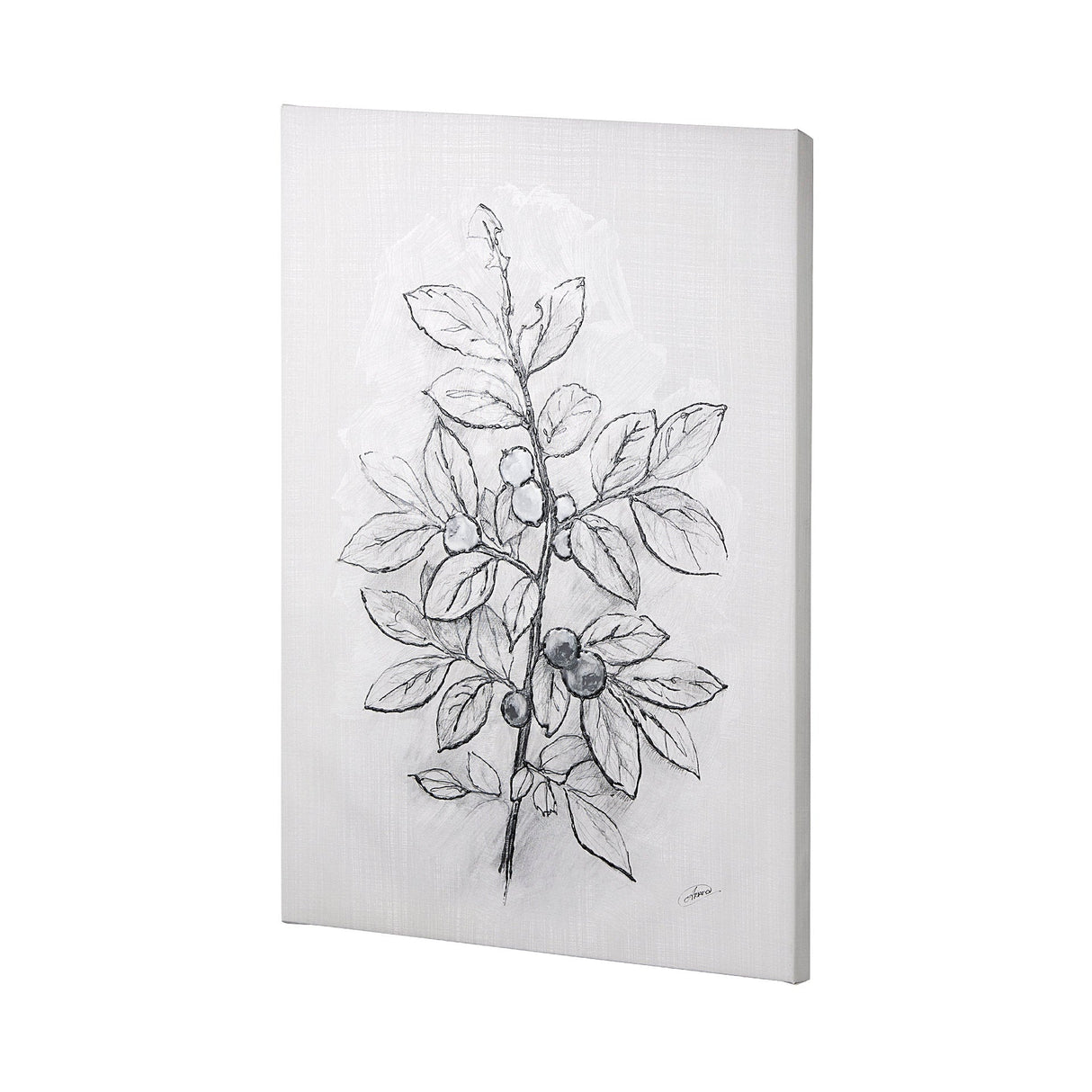 Wildberry Collection Blueberry by Ariana a Hand Embellished Textured Canvas by Mercana at Eve Furniture