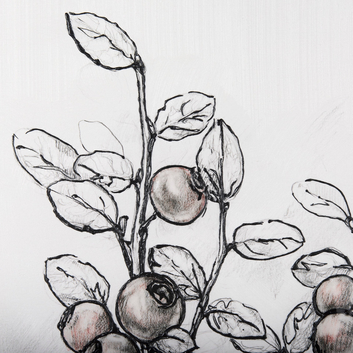Wildberry Collection Hucklberry by Ariana a Hand Embellished Textured Canvas by Mercana at Eve Furniture