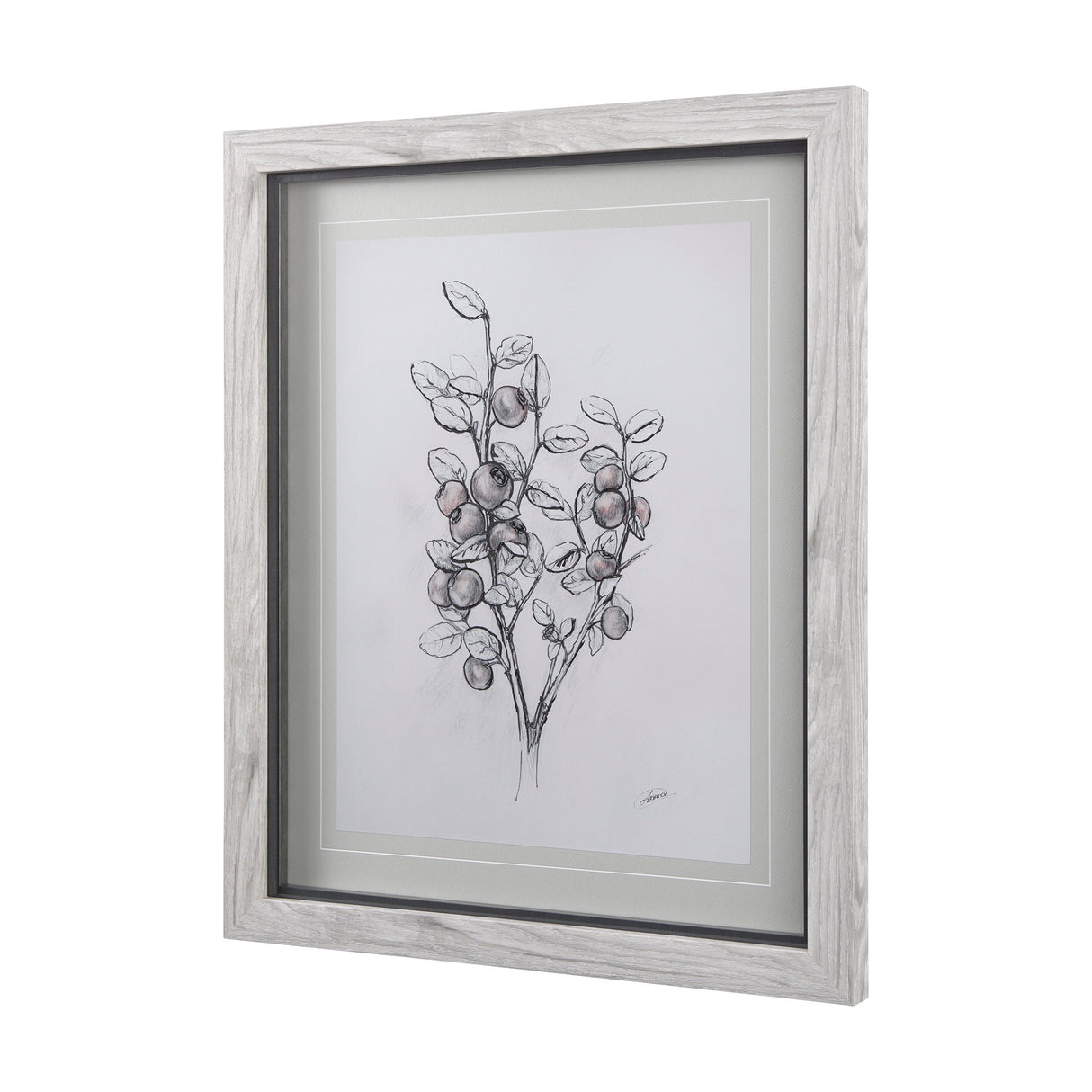 WildBerry Collection Hucklberry Mercana Studio Hand Embellished Framed Art Print Matted under Glass by Mercana at Eve Furniture