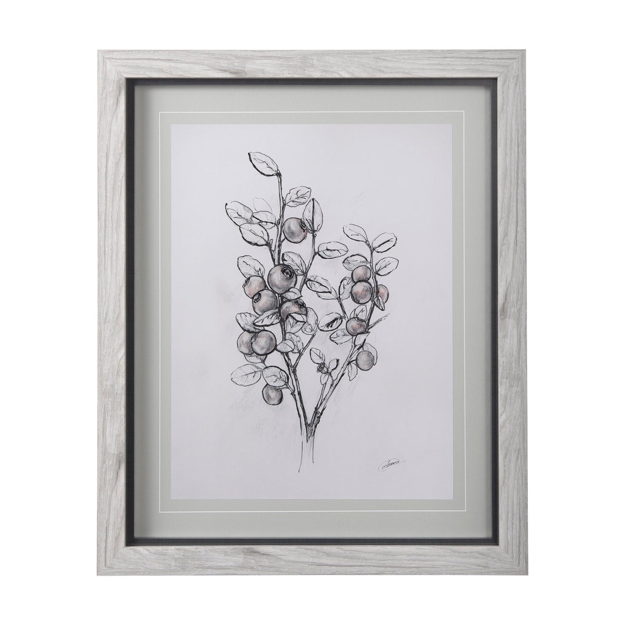 WildBerry Collection Hucklberry Mercana Studio Hand Embellished Framed Art Print Matted under Glass by Mercana at Eve Furniture