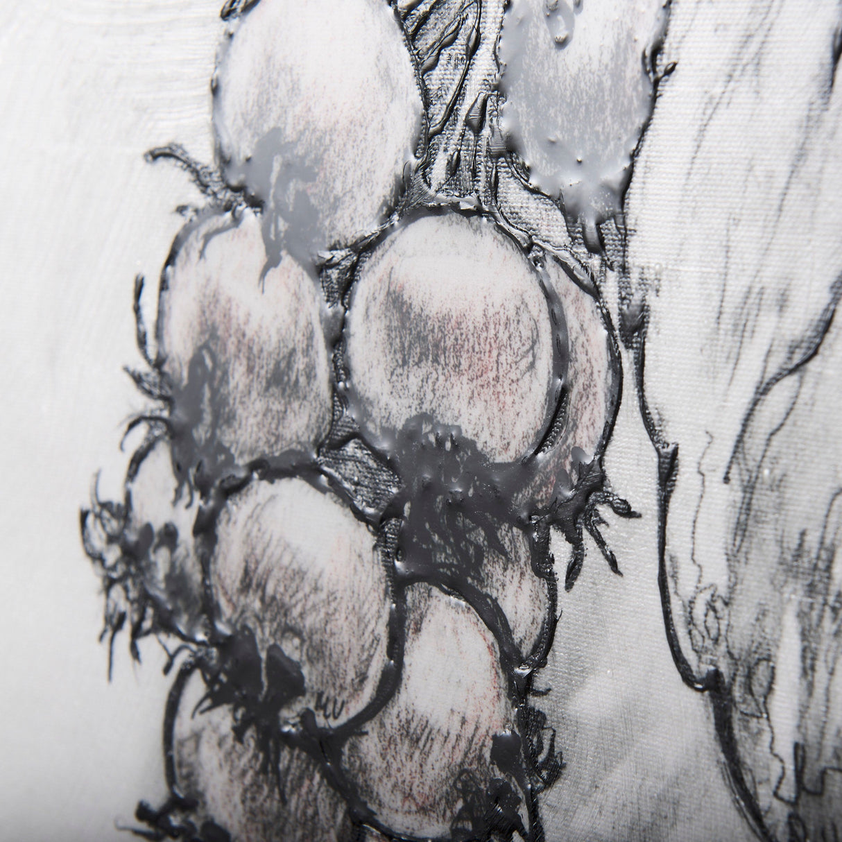 Wildberry Collection Saskatoonberry by Ariana a Hand Embellished Textured Canvas by Mercana at Eve Furniture