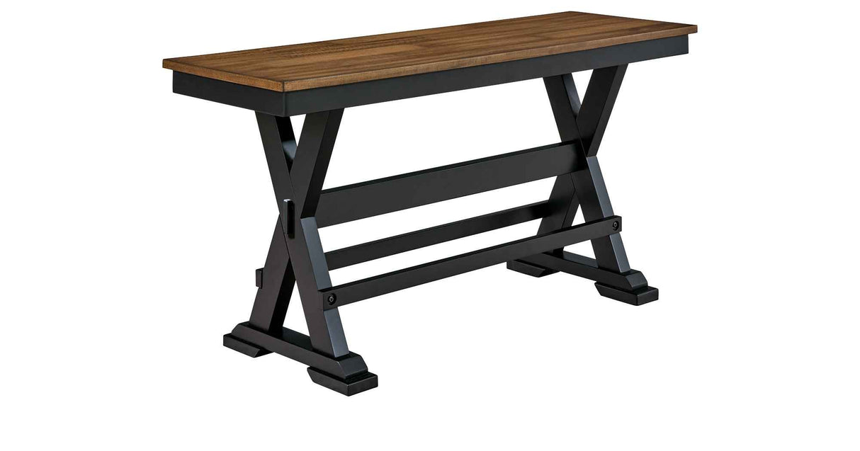 Wildenauer Brown/Black 48" Counter Height Bench by Ashley at Eve Furniture