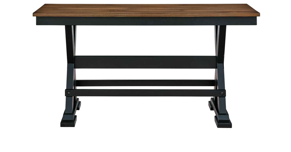 Wildenauer Brown/Black 48" Counter Height Bench by Ashley at Eve Furniture
