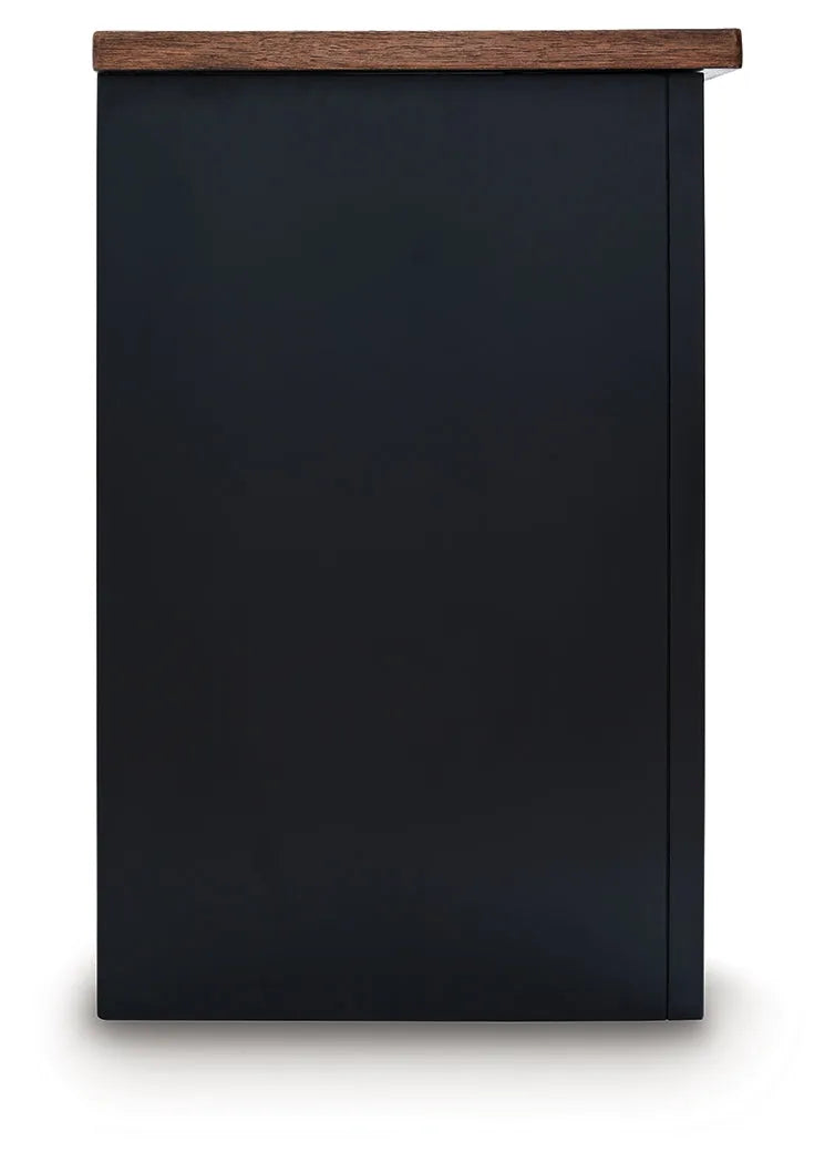 Wildenauer Brown/Black 76" TV Stand by Ashley at Eve Furniture