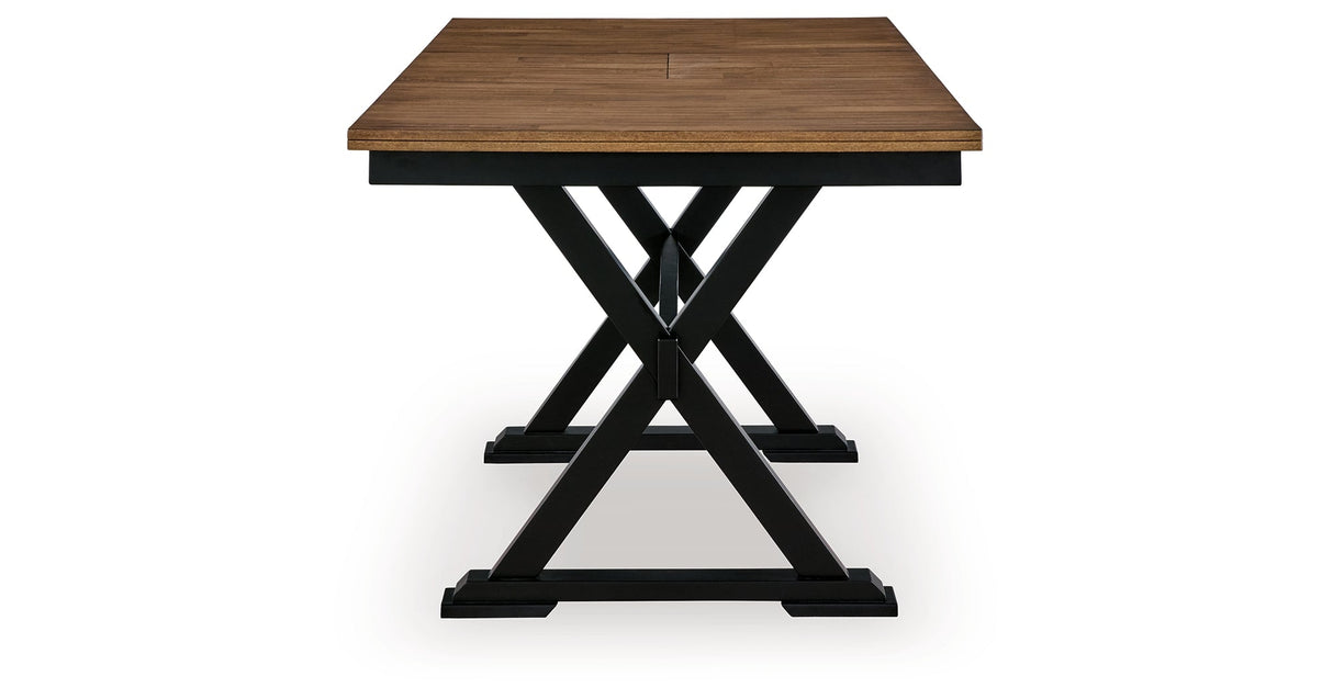 Wildenauer Brown/Black Counter Height Butterfly Extension Table by Ashley at Eve Furniture