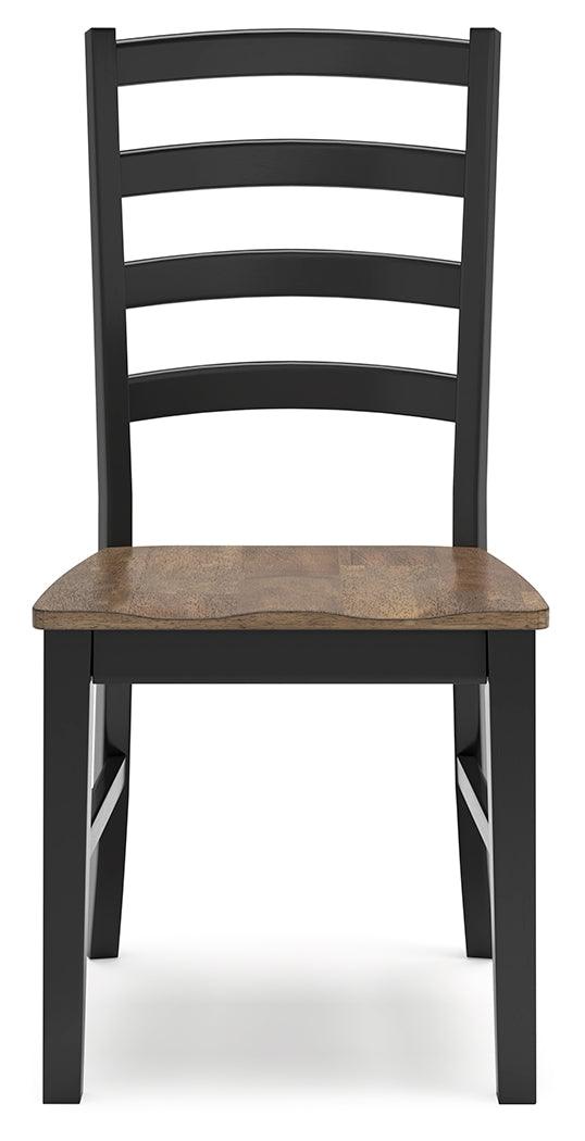 Wildenauer Brown/Black Dining Table and 2 Chairs and Bench by Ashley at Eve Furniture