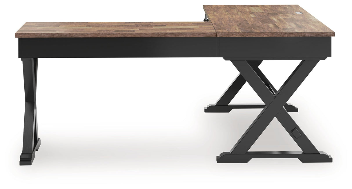 Wildenauer Brown/Black Home Office Desk by Ashley at Eve Furniture