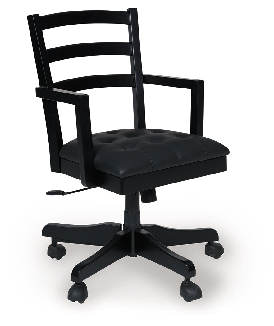 Wildenauer Brown/Black Home Office Desk Chair by Ashley at Eve Furniture