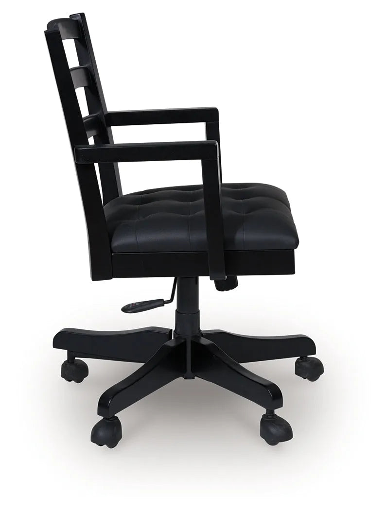 Wildenauer Brown/Black Home Office Desk Chair by Ashley at Eve Furniture