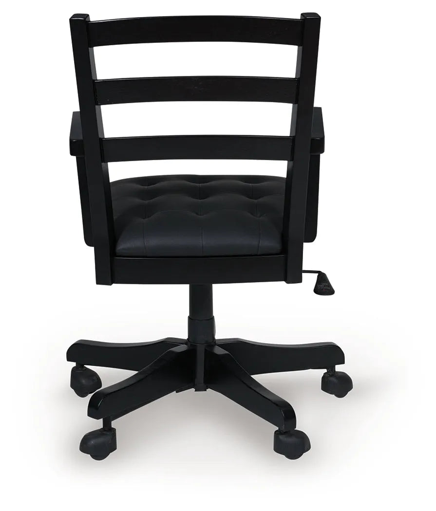 Wildenauer Brown/Black Home Office Desk Chair by Ashley at Eve Furniture